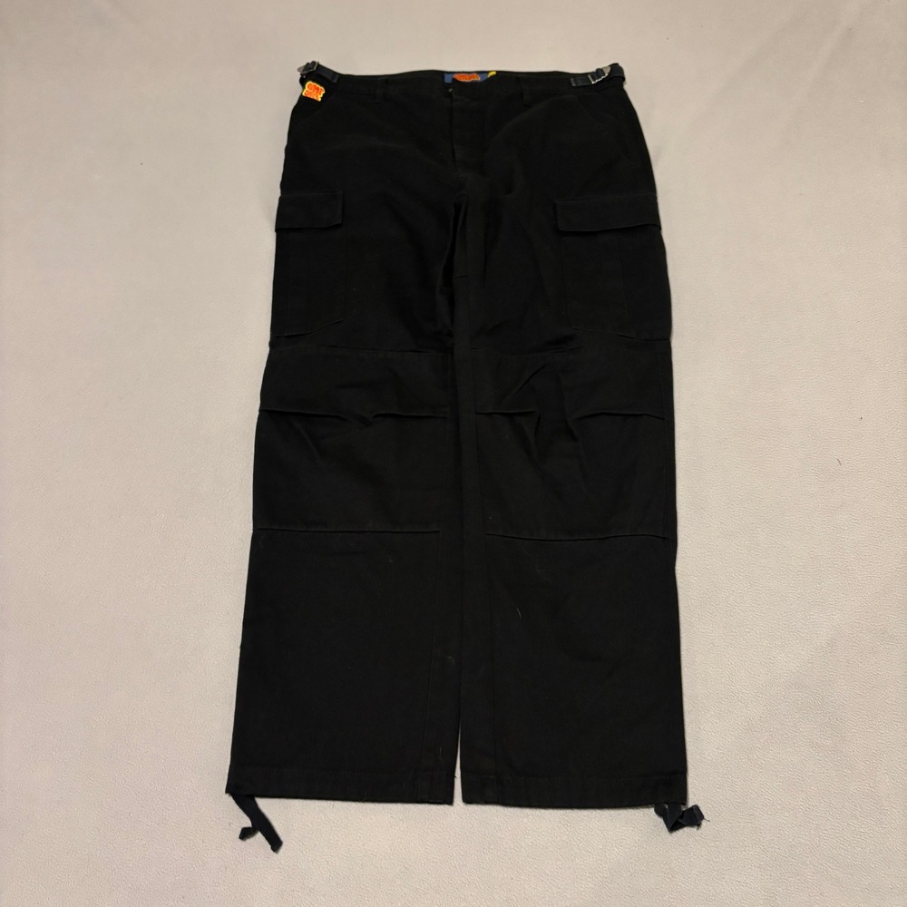 Empyre Relaxed Fit Cargo Pants Mens 34 Black Tactical Utility Skate Streetwear